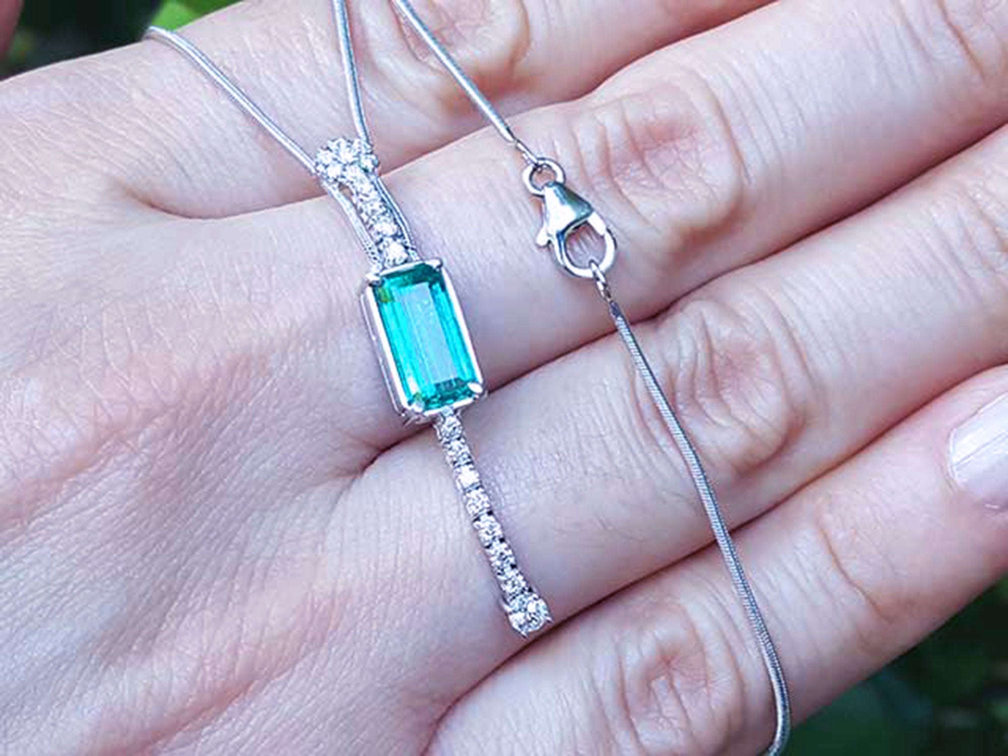 Authentic Colombian emerald necklace