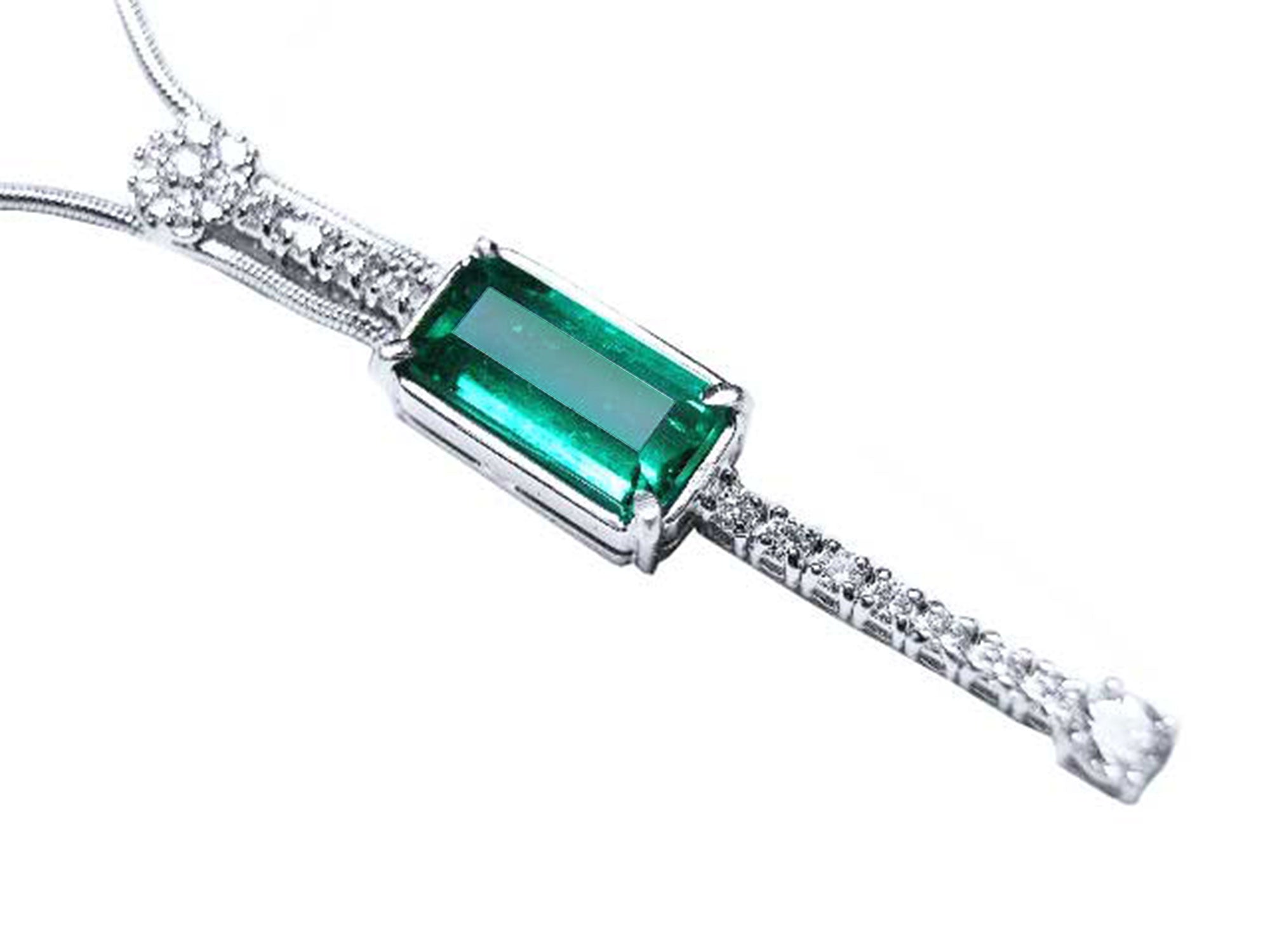 Natural emerald necklace