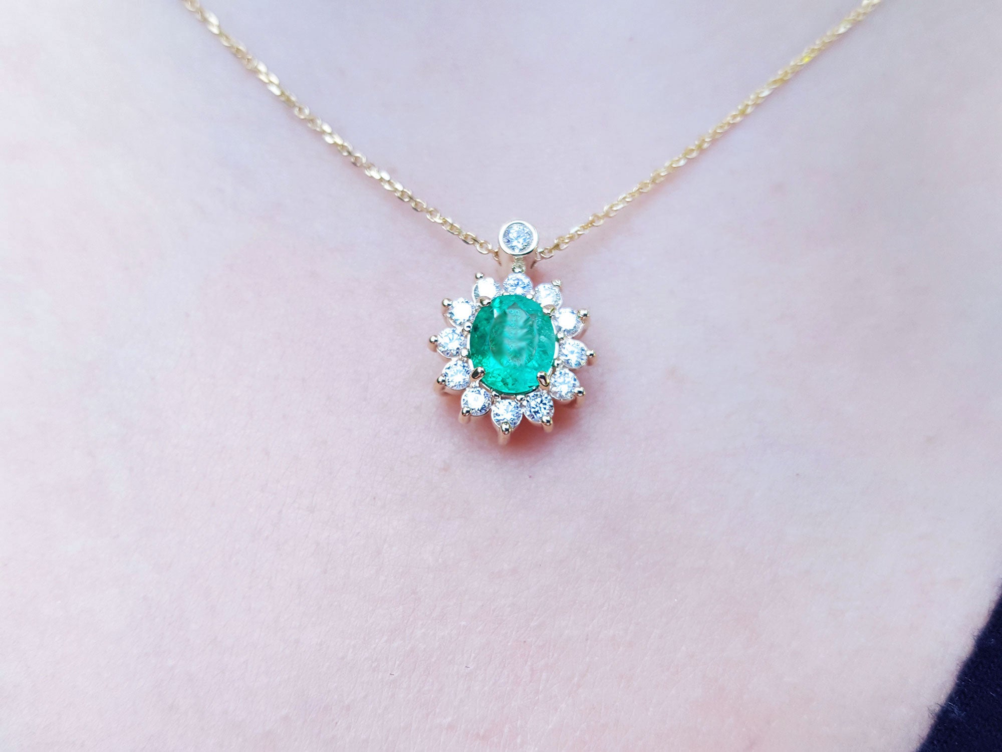 14K Emerald necklaces