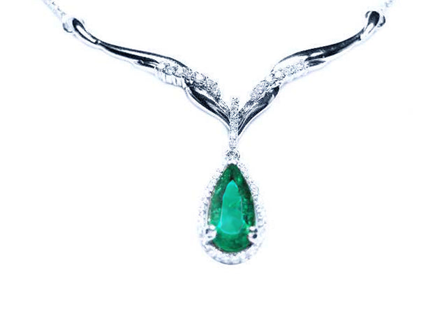 Real Colombian emerald necklace