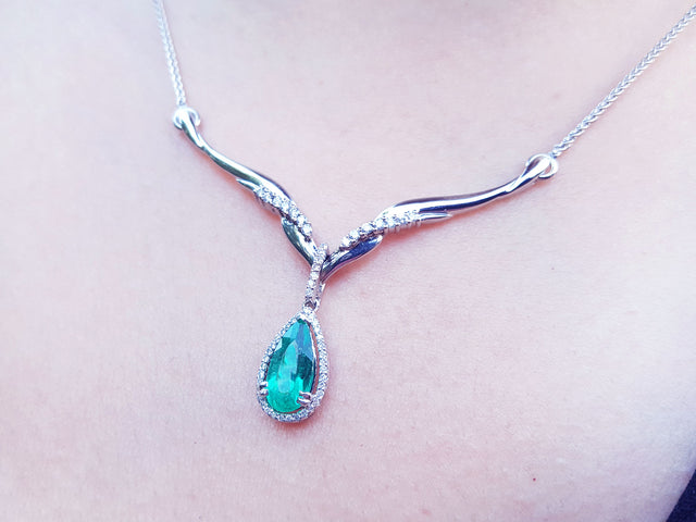 Real emerald necklace