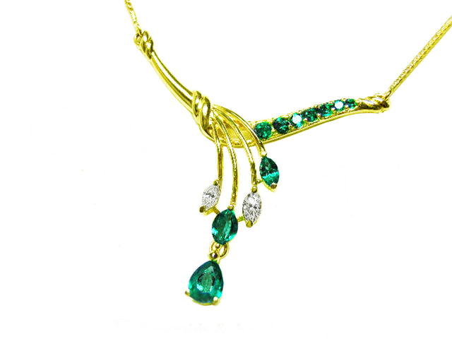 Authentic Colombian emeralds solid gold jewelry