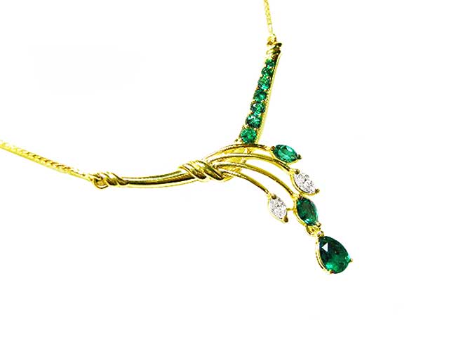 Affordable emerald necklace