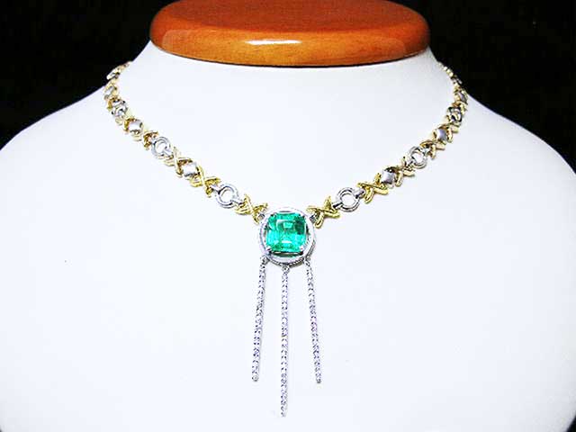 May Birthstone Hugs and kisses necklace for sale