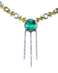 Real emerald Hugs and kisses necklace for sale