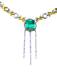 Real emerald Hugs and kisses necklace for sale