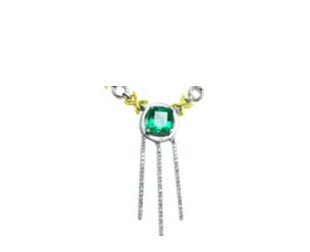 square cut emerald necklace