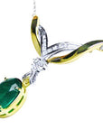 Deep Green emerald necklace