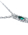 Emerald marquise necklace made in USA