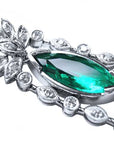 Mother’s day emerald marquise necklace