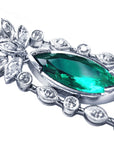 Mother’s day emerald marquise necklace