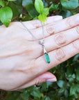 Dangle natural emerald briolette necklace