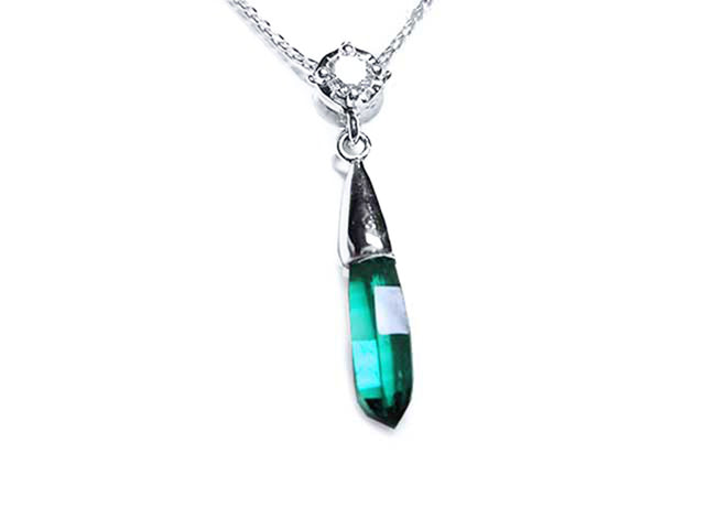 Muzo emerald briolette necklace