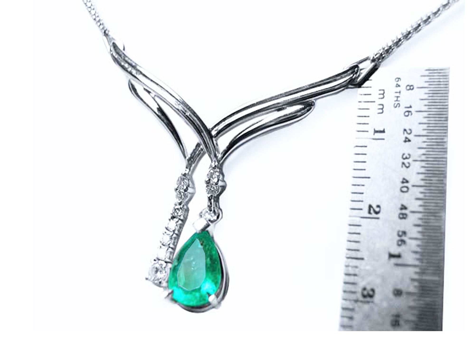 Chevron design Emerald necklaces