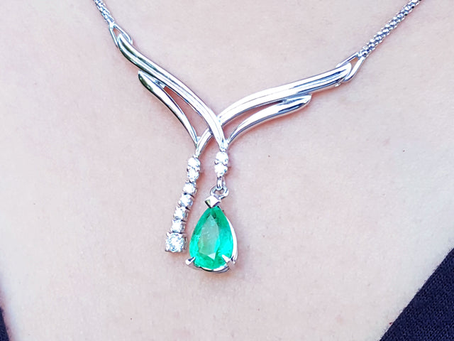 Real emerald necklace