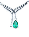 Emerald and diamond necklace