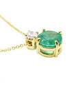 Emerald stone necklace