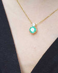Emerald diamond necklace