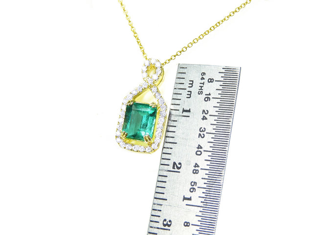 Colombian emerald and diamond necklace