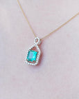 May birthstone emerald necklace