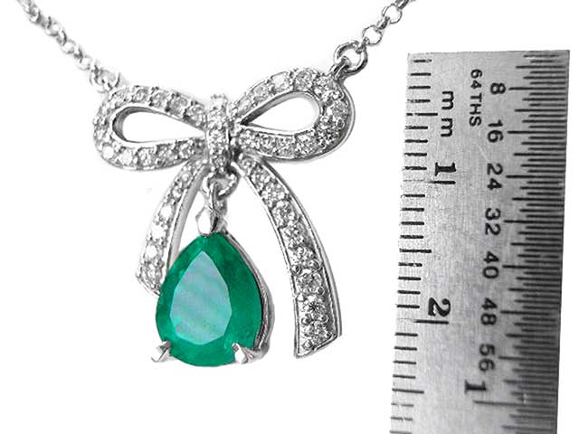 Emerald necklace made in USA