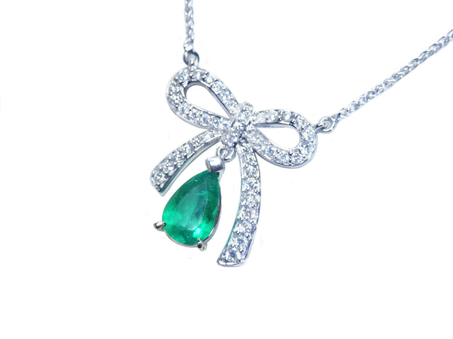 May birthstone emerald necklace