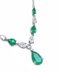 Emerald and diamond necklace for sale