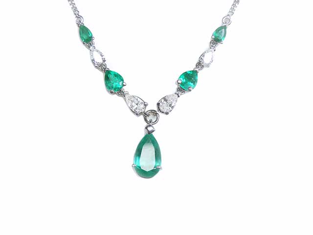Genuine emerald necklace wholesale