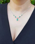 Real natural emerald necklace