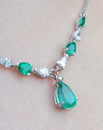 Green emerald necklace