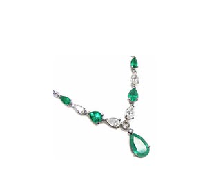 Authentic Colombian emerald necklace