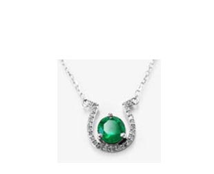 horseshoe emerald necklace