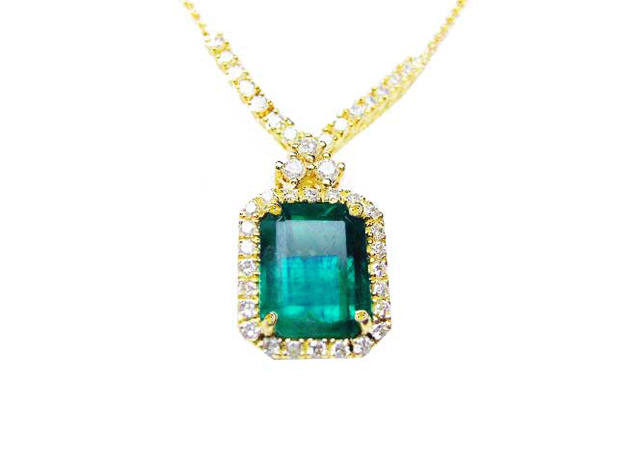 Colombian emerald and diamond necklaces