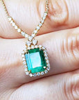 High quality Colombian emerald necklace