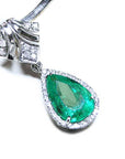 Authentic Colombian emerald enhancer necklace