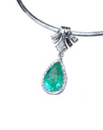 Bridal emerald enhancer necklace