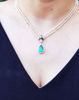 6.01 ct. Enhancer Emerald Necklace Pear Shaped