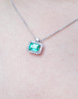 Muzo Emerald baguette cut necklace