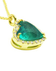 From Muzo Colombian heart emerald necklace