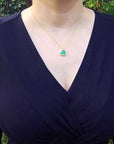 Heart emerald necklace