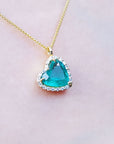 Mother’s day emerald heart necklace