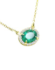 Natural Colombian emerald necklace