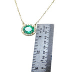 Green fire natural Colombian emerald necklace