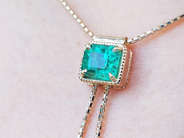Fine jewelry real emerald necklace wholesale
