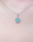 Muzo emerald cluster necklace