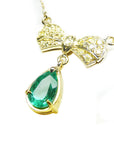 Wholesale Colombian emerald bow tie necklace