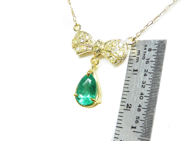 May Birthstone bow tie necklace for sale