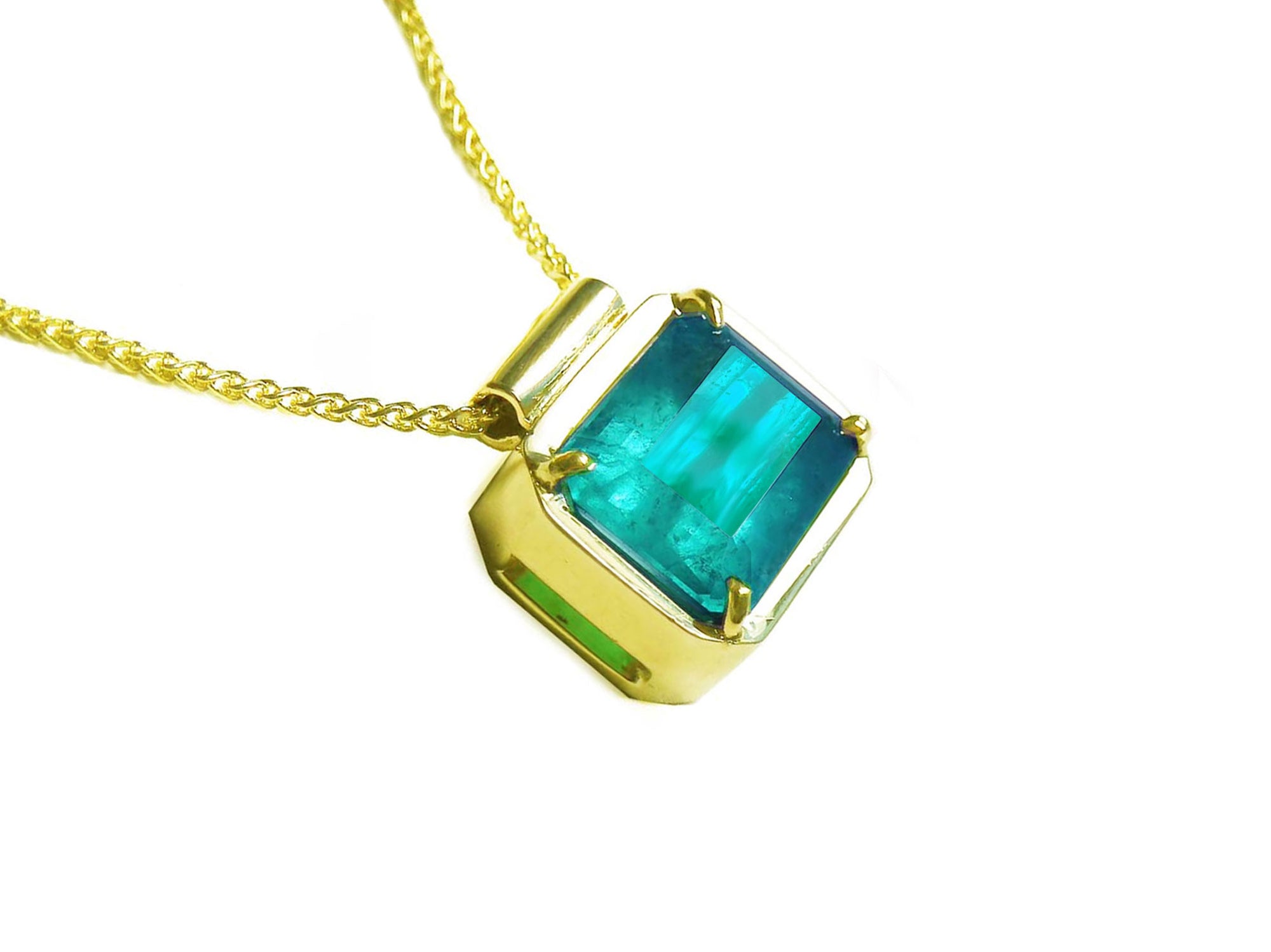 Emerald solitaire necklaces for sale