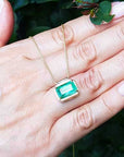 Wholesale Fine emerald solitaire necklace