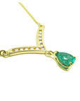 Colombian emerald dangle necklace